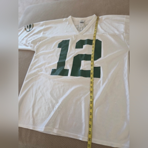 Nfl Aaron Rodgers Packers  White Jersey #12 100% POLYESTER Preowned - Picture 12 of 16
